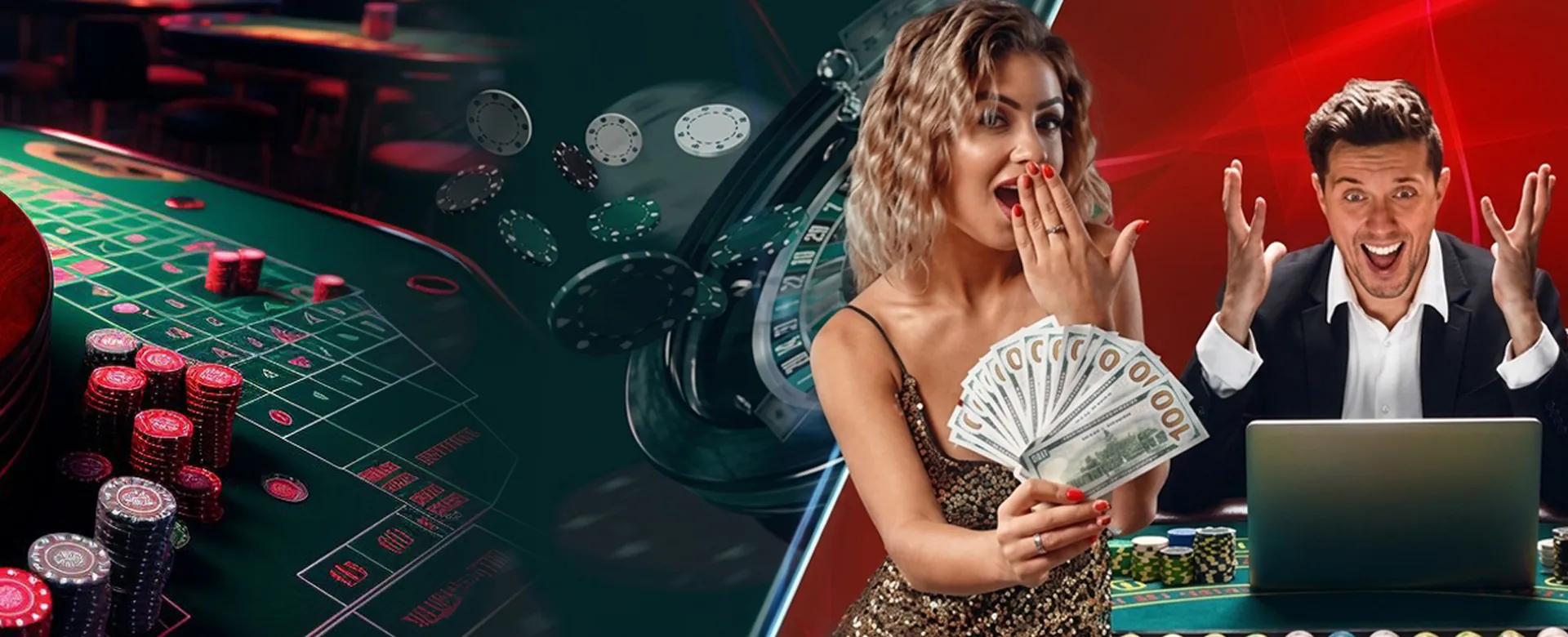 Dynamic casino scene with golden chips and bright lights, representing kingph casino's premier online gambling experience